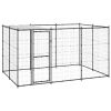 Outdoor Dog Kennel Steel with Roof 78.1 ftÂ²