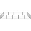 Dog Kennel Black 269.1 ftÂ² Steel