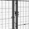 Outdoor Dog Kennel Steel with Roof 78.1 ftÂ²
