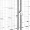 Outdoor Dog Kennel Galvanized Steel with Roof 182.3 ftÂ²