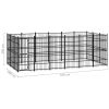 Outdoor Dog Kennel Steel 178.6 ftÂ²