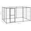 Outdoor Dog Kennel Steel with Roof 78.1 ftÂ²