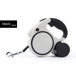 New Pet Flashlight Automatic Retractable Leash (Option: Black-155140MM 5 M Long A1)