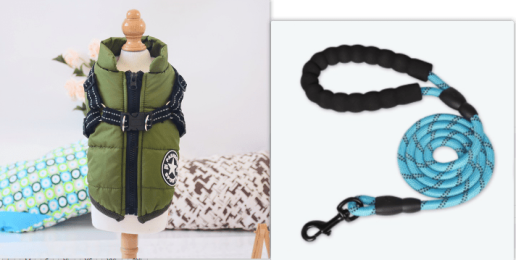 Waterproof Dog Clothes Winter Dog Coat With Harness Warm Pet Clothing Big Dog Jacket Chihuahua Labrador Coat Costume (Option: Army Green-4XL)
