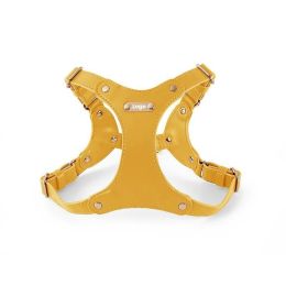 Small Dog Soft Leather Pet Box Leash (Option: Chest harnessbright yellow-M)