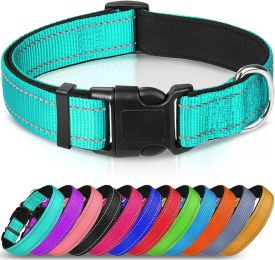 Reflective Dog Collar; Soft Neoprene Padded Breathable Nylon Pet Collar Adjustable for Medium Dogs (Color: Red)