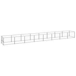 Dog Kennel Silver 86.1 ftÂ¬â‰¤ Steel (Color: Silver)