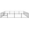 Dog Kennel Black 258.3 ftÂ¬â‰¤ Steel