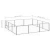 Dog Kennel Silver 96.9 ftÂ¬â‰¤ Steel