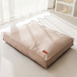 Pet Cat And Dog Waterproof Removable Washable Mattress (Option: Kaki Brown-S)