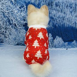 Pet Christmas Clothes Home Red Green (Option: White Christmas Tree-M)