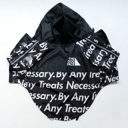 Windproof And Rainproof Dog Clothes Large Dog Raincoat Dog Pet Shell Jacket (Option: Black Bullet Screen-3XL)