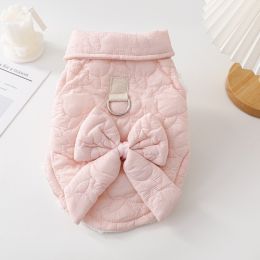 Pet Cat And Dog Fleece Lined Coat (Option: Pink-XL)
