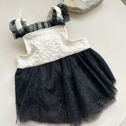 Pomeranian Small Dog Jarre Aero Bull Dress (Option: Black And White-XXL)